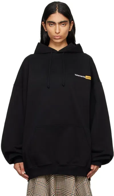 Vetements Black Xxx Logo Hoodie