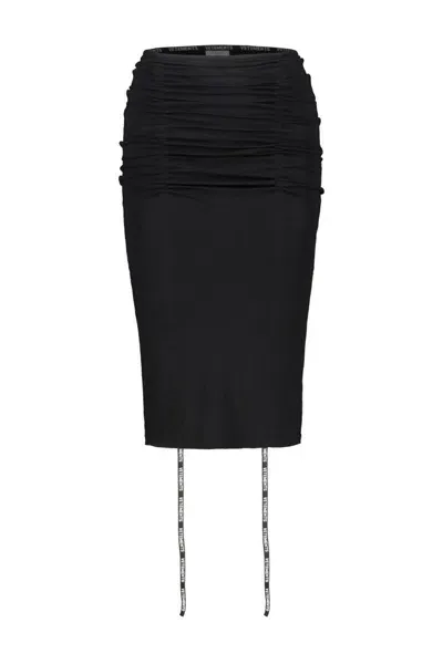 Vetements Gathered Jersey Skirt Clothing In Black