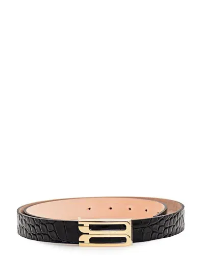 Victoria Beckham Belt With Logo In Black