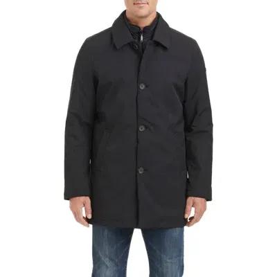 Vince Camuto Water Resistant Transitional Coat With Removable Bib In Black