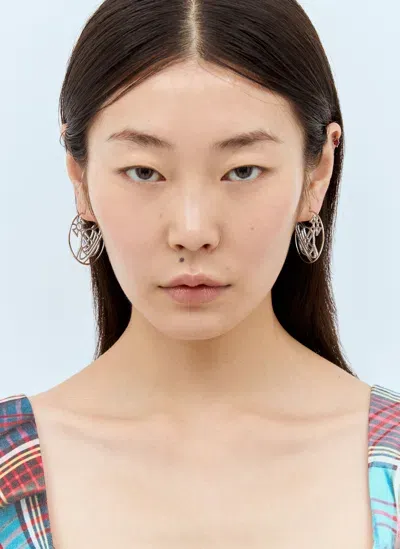 Vivienne Westwood Eloisa Hoop Earrings In Silver