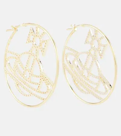 Vivienne Westwood Eloise Hoop Earrings In Gold