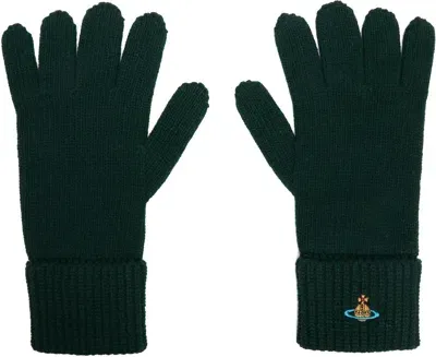 Vivienne Westwood Green Sporty Gloves In Aw24-m411