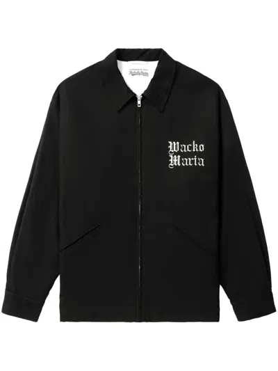 Wacko Maria Embroidered Bomber Jacket In Black