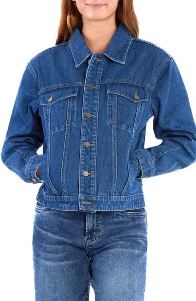 Wash Lab Denim Madeline Denim Jacket In French Blue