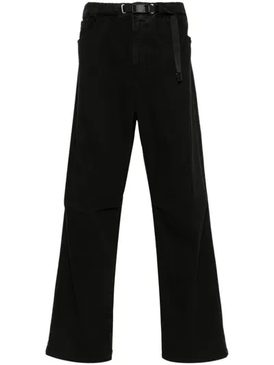 White Sand Straight-leg Jeans In Black