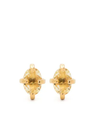 Wouters & Hendrix Les Eternelles Citrine Earrings In 金色