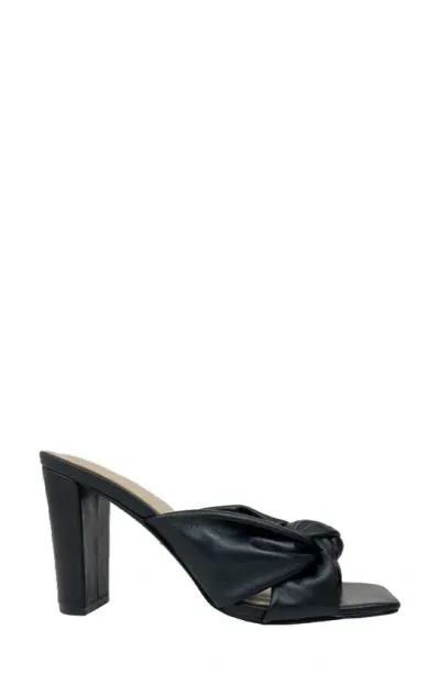 Yosi Samra Hazel Knotted Slide Sandal In Black