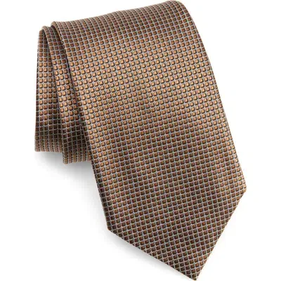 Zegna Ties Cento Fili Geo Silk Jacquard Tie In Yellow