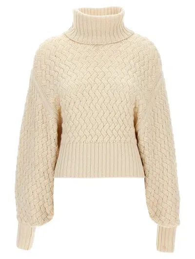 Zimmermann Illustration Textured Sweater, Cardigans Beige