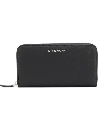 Givenchy Pandora Zip-around Leather Wallet In Black