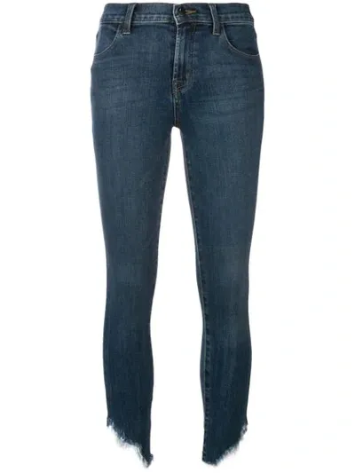 J Brand Frayed Skinny Jeans In Medio