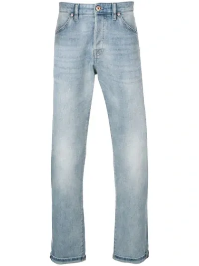 Pt05 Low Rise Bootcut Jeans In Blue