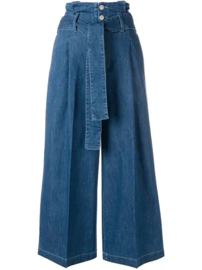 Stella Mccartney Maggie Denim Culottes In Blue