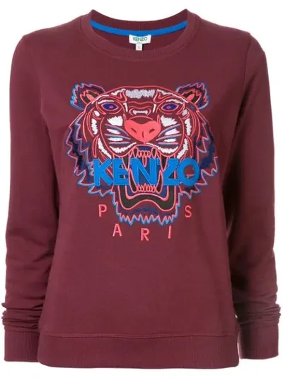 Kenzo Logo Sweatshirt In Purple