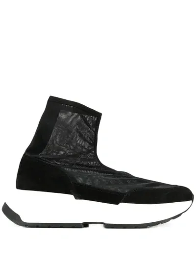 Mm6 Maison Margiela Mm6 Mesh Sock Sneakers In Black