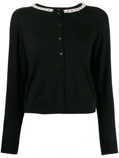 Simone Rocha Cardigan Mit Perlenverzierung In Black