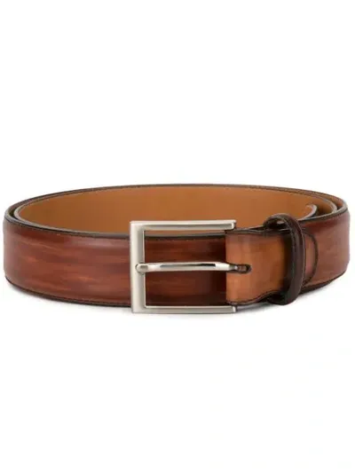 Magnanni Tarnished Effect Belt In Brown