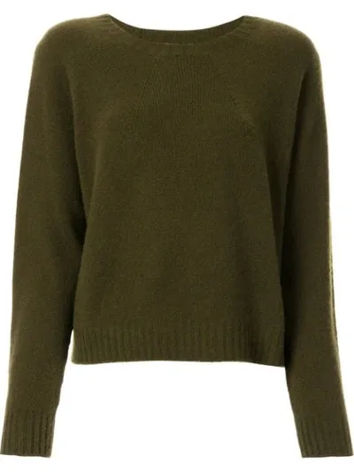 Suzusan Long-sleeve Cashmere Jumper In Green