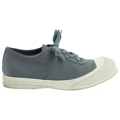 Pre-owned Prada Cloth Low Trainers In Grey