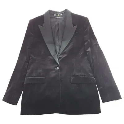 Pre-owned Gucci Velvet Blazer In Black