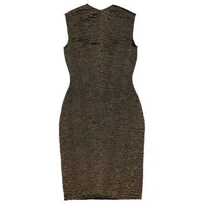 Pre-owned Lanvin Mini Dress In Gold