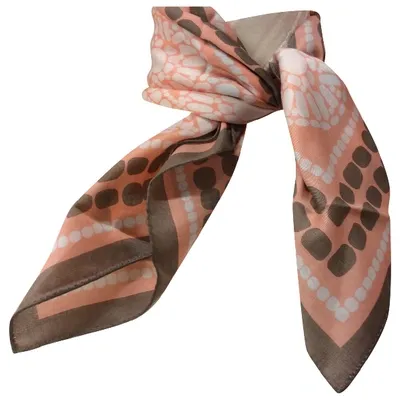 Pre-owned Saint Laurent Silk Handkerchief In Pink