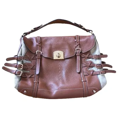 Pre-owned Sergio Rossi Leather Handbag In Brown