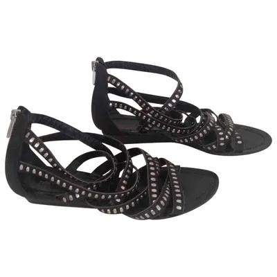 Pre-owned Sigerson Morrison Leather Sandal In Black