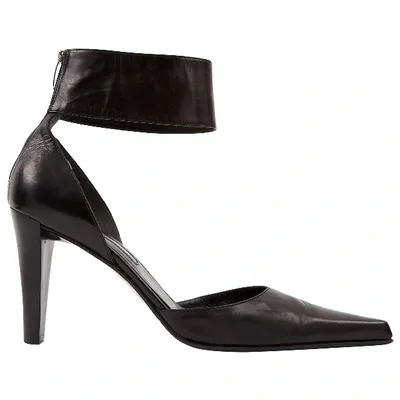 Pre-owned Sergio Rossi Leather Heels In Black