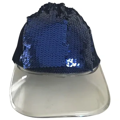 Pre-owned Dolce & Gabbana Glitter Cap In Blue