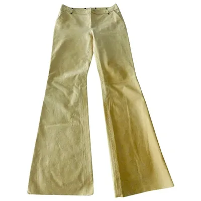 Pre-owned Gucci Trousers In Beige