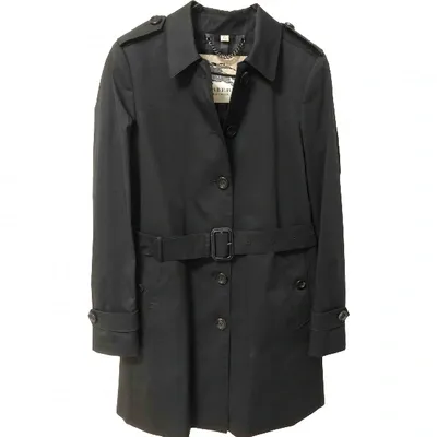 Pre-owned Burberry Trench Coat In Black