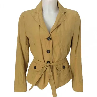 Pre-owned Max Mara Jacket In Yellow