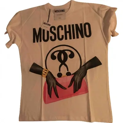 Pre-owned Moschino White Cotton Top