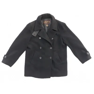 Pre-owned Louis Vuitton Wool Peacoat In Black