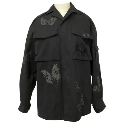 Pre-owned Valentino Peacoat In Black