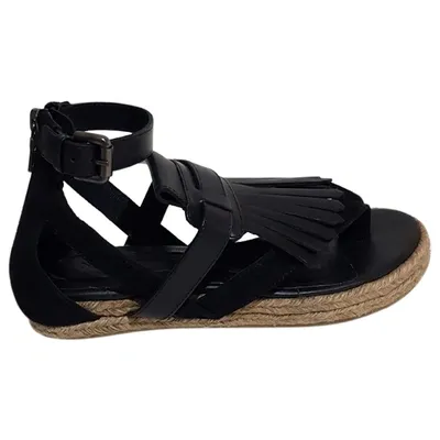 Pre-owned Neil Barrett Leather Sandal In Black