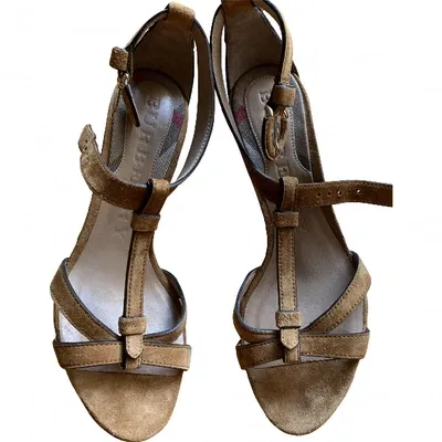 Pre-owned Burberry Sandal In Beige