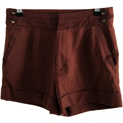 Pre-owned Comptoir Des Cotonniers Wool Shorts In Brown