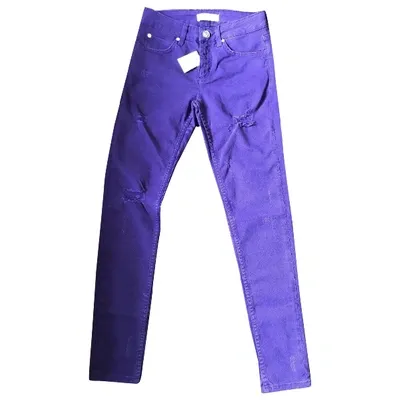 Pre-owned Sandro Slim Jeans In Purple