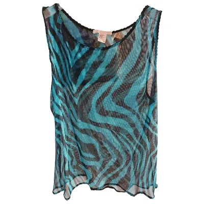 Pre-owned Roberto Cavalli Vest In Turquoise