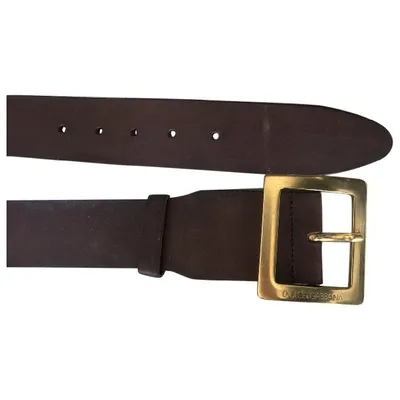 Pre-owned Dolce & Gabbana Leather Belt In Brown