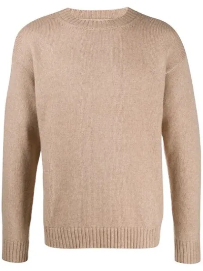 Laneus Crew-neck Knit Jumper In Neutrals