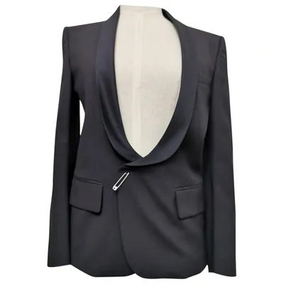 Pre-owned Balmain Wool Blazer In Black