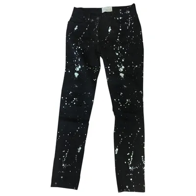 Pre-owned Sandro Slim Pants In Black