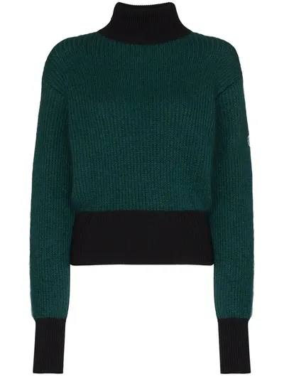 Fusalp Muzelle Colourblock Ribbed Jumper In Green