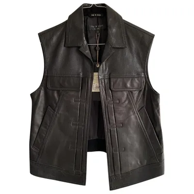 Pre-owned Rag & Bone Leather Jacket In Black