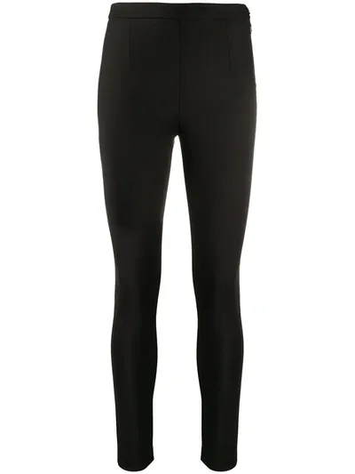 Patrizia Pepe High Waisted Skinny Trousers In Black