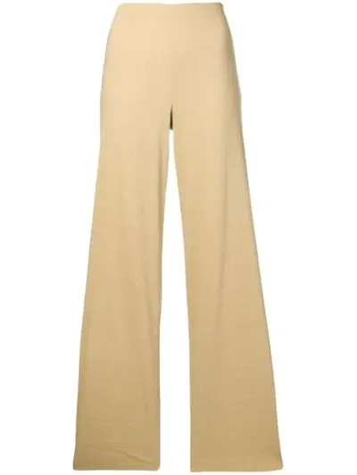 Theory Eco Crunch High-rise Wide-leg Pants In Beige Clay